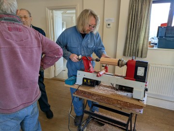 Ted working on a vase